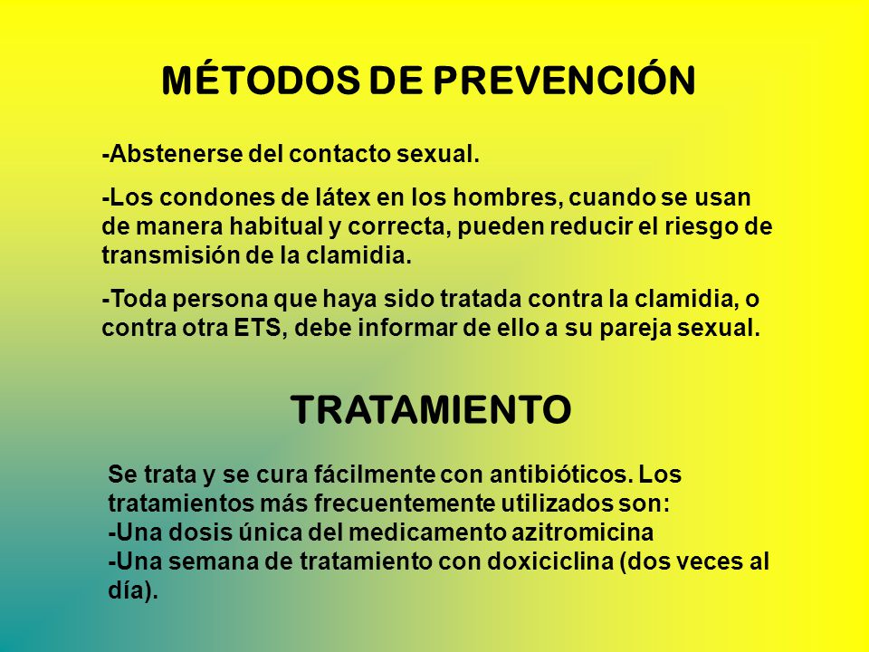 clamidia definicion sintomas y tratamiento